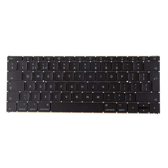 Keyboard with Backlight (British English) for MacBook 12" Retina A1534 (Early 2016 -Mid 2017)