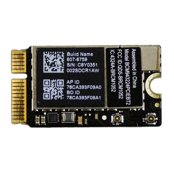 WiFi/Bluetooth Card #BCM943224PCIEBT2 for MacBook Air A1369/A1370/A1465/A1466 (Late 2010, Mid 2012)