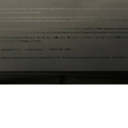Battery A1321 for MacBook Pro 15" A1286 (Mid 2009,Mid 2010)